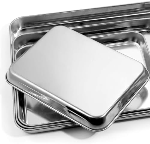 Stainless Steel Baking Sheet with Silicone Mat Set