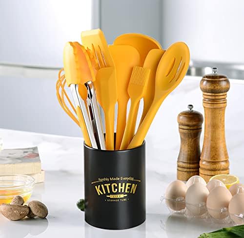 11-Piece Silicone Cooking Utensils Set, Yellow