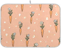 OTVEE Veggie Patch Art Dish Drying Mat for Kitchen Counter Absorbent