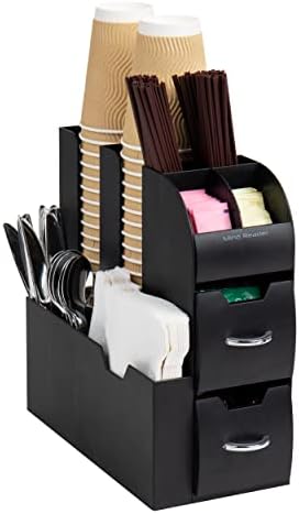 Mind Reader Cup and Condiment Station, Countertop Organizer, Coffee