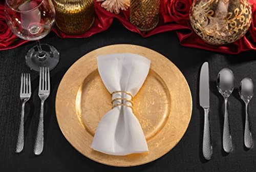 Hudson Essentials Premium 60 Piece Hammered Silverware Set, 18/10
