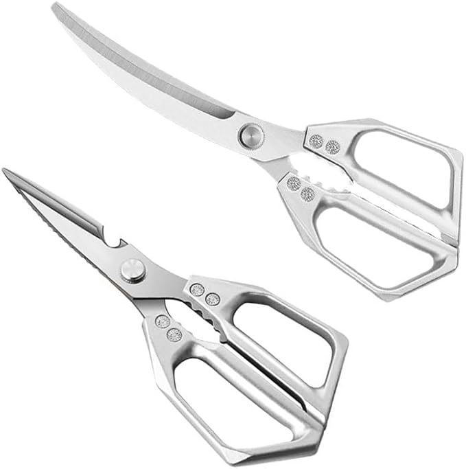 2-Piece Heavy Duty Kitchen Scissors Professional Stainless Steel Meat & Poultry - Image 9