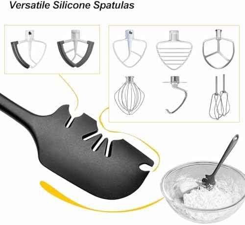 Vovoly Silicone Spatula Scraper, Mixer Beater Blade Flexible Cleaner