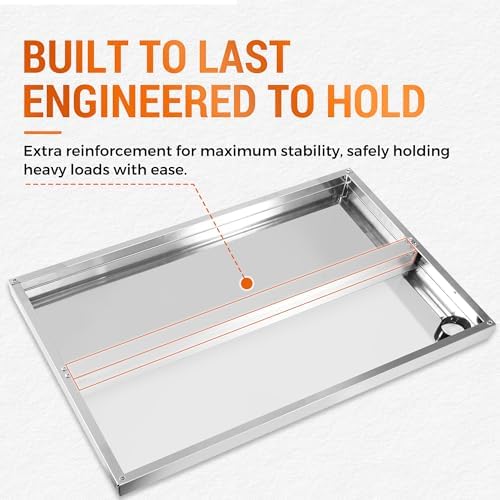 Stainless Steel Microwave Shelf Wall Mount, 20"x15"