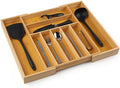Bamboo Drawer Organizer - Expandable Silverware & Utensil Drawer