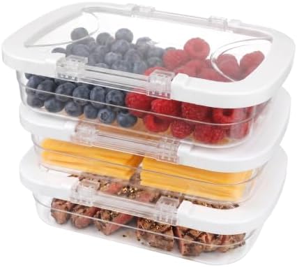 3 Pack Deli Meat Container for Fridge, Stackable Refrigerator