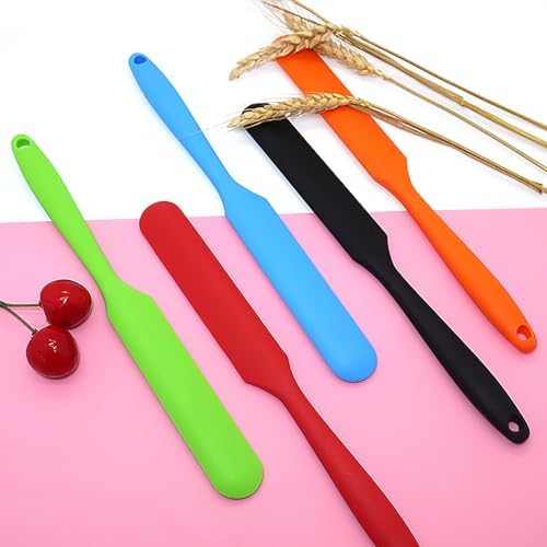 Silicone Jar Spatula, Sourdough Spatula with Long Handle, 5 Pcs