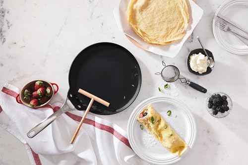 Le Creuset Toughened Non-Stick PRO Crepe Pan with Rateau, 11"