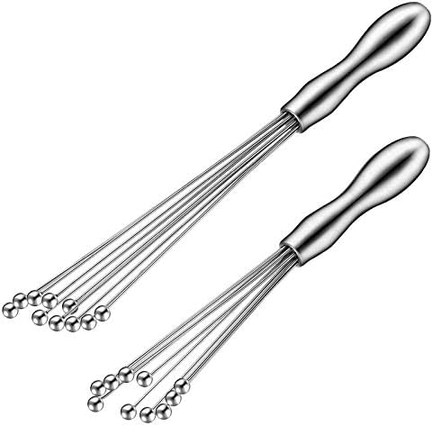 Patelai 2 Pcs Ball Whisks for Cooking Stainless Steel, 10,12 Inch