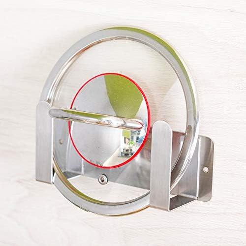 Pot Lid Rack, Wall Mounted 304 Stainless Steel Pan Lid Organizer Holder - Image 6