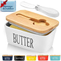 Butter Dish with Lid, Large Butter Container for Countertop, Ceramic