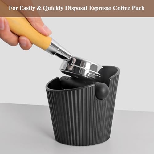 Coffee Espresso Puck Knock Box - Small Size Stable Knock Box for Quick