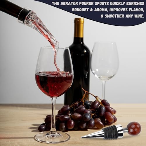 A&A Wonders Wine Accessories Set, Featuring 3 in-1 Multifunctional