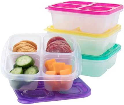 Bentgo Easyboxes 4-Compartment Snack Containers - 8-Piece Set with 4