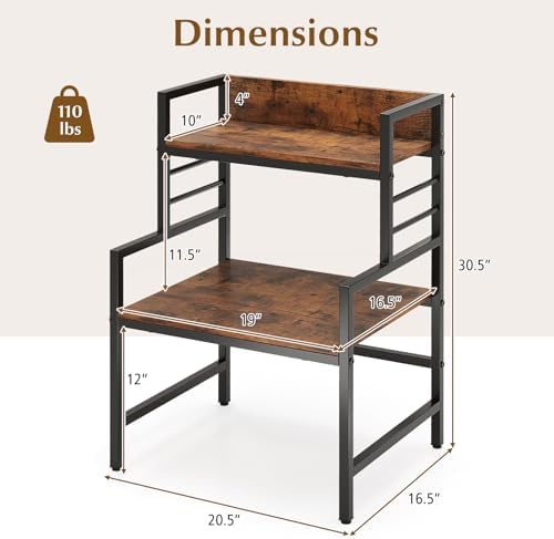 GIANTEX 3-Tier Microwave Stand, Metal Frame