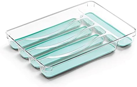 BINO 5-Slot Silverware Organizer for Drawer | Plastic Utensil