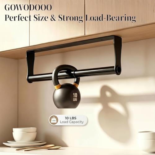 Paper Towel Holder, Under Cabinet, Black Stainless Steel