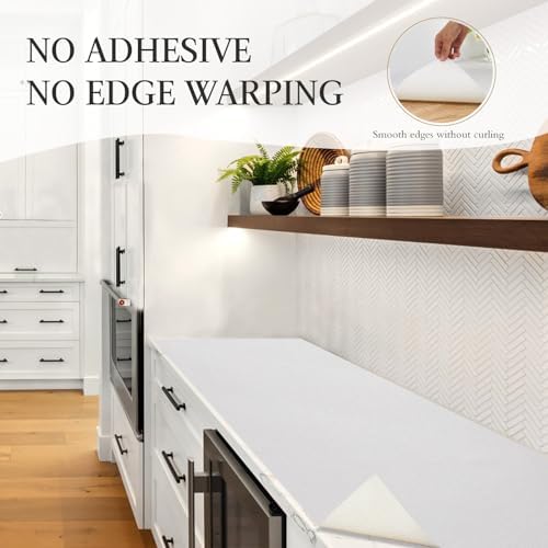 Beautysaid Shelf and Drawer Liner for Kitchen Cabinet Non Adhesive Non