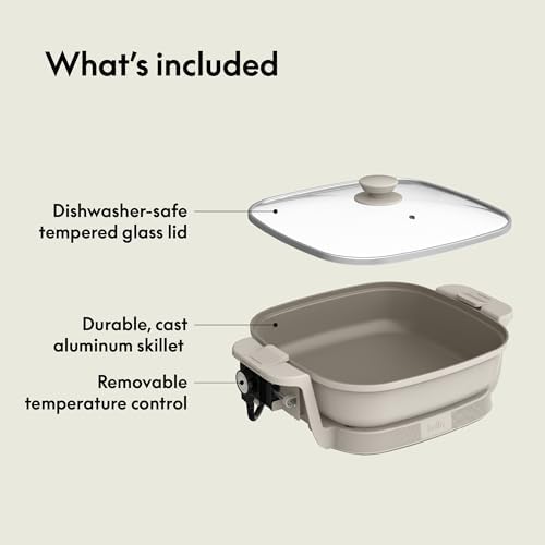 bella Fits-AnywhereTM SAUTE Make & Take Skillet, Non-Toxic, Ceramic