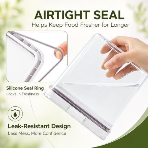 16-Piece Airtight Food Storage Containers, 8 Containers and 8 Lids