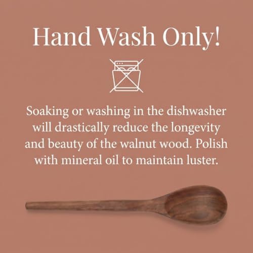 Salt & York Walnut Wooden Cooking Utensil Set, 5-Pc Kitchen