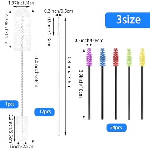 37 Pcs Hummingbird Feeder Cleaning Brush, 3 Size, White