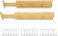 SpaceAid 4“ High Bamboo Deep Drawer Dividers with Labels, Kitchen