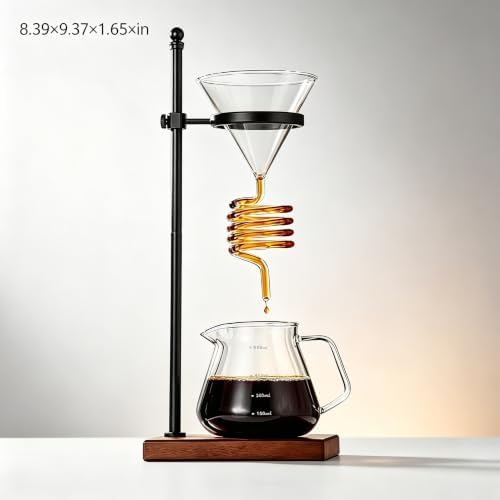 Pour Over Coffee Maker 3-Piece Set, Adjustable Stand