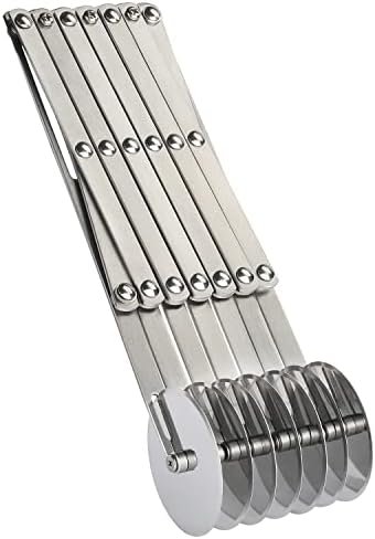 7 Wheel Pastry Cutter Roller Stainless Steel Pizza Slicer Multi-Round