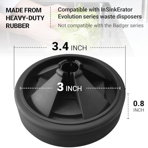 AR-PRO (2-Pack) Garbage Disposal Rubber Drain Insert - 3 3/8" Garbage