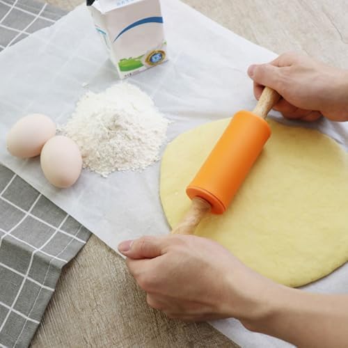 2pcs Silicone Rolling Pin for Baking and Pastry Making, Non-stick