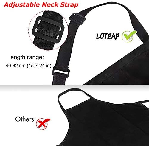 4 Packs Waterproof Cooking Chef Aprons with 2 Pockets for Men Women