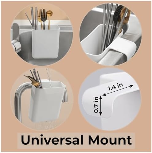 Drainer Drain Basket Utensil Holder, White