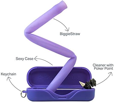 BiggieStraw Extra Wide Collapsible, Reusable Straw | Smoothies