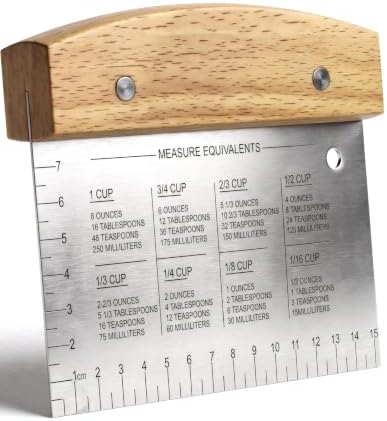 Superbaking Multipurpose Bench Scraper, 6" Grill & Dough Scraper with