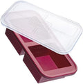 Souper Cubes 2 Cup Freezer Tray with Lid, Cranberry, 1-Pack
