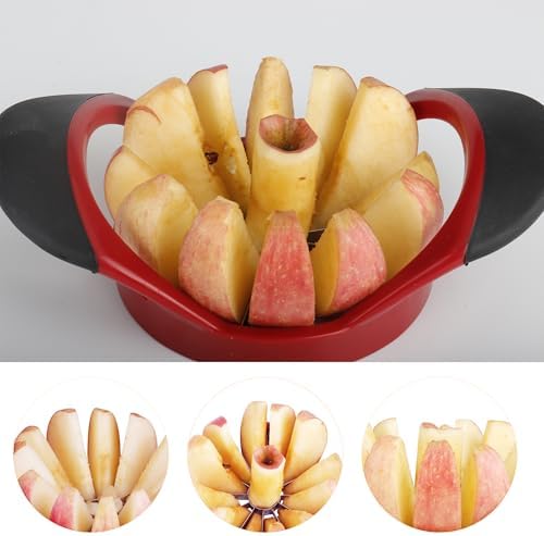Apple Slicer,4.72 Inch Apple Corer and Slicer -Apple Cutter,Red