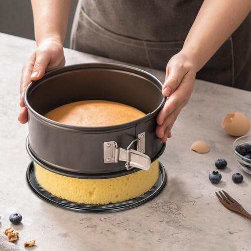 TINSKY 4 Pcs 6 Inch Springform Pan, Non‐Stick Round Cheesecake Cake