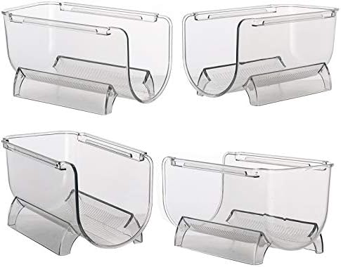 2 Pack Plastic Stackable Water Bottle and Wine Rack Storage Organizer