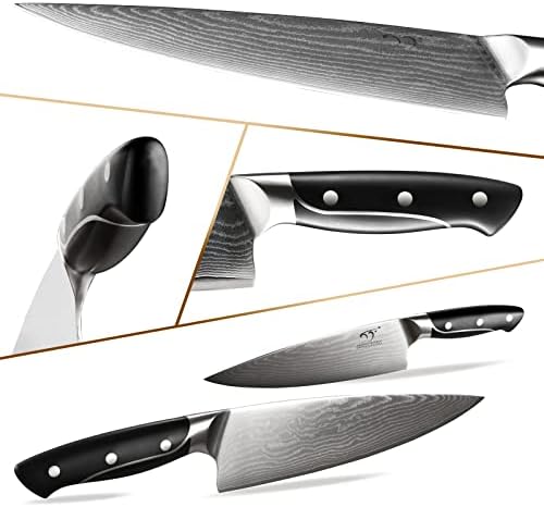 18-Piece Damascus Kitchen Knife Set, Grey