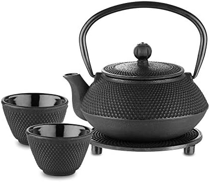 Velaze Cast Iron Teapot Set with Infuser,Japanese Style,2