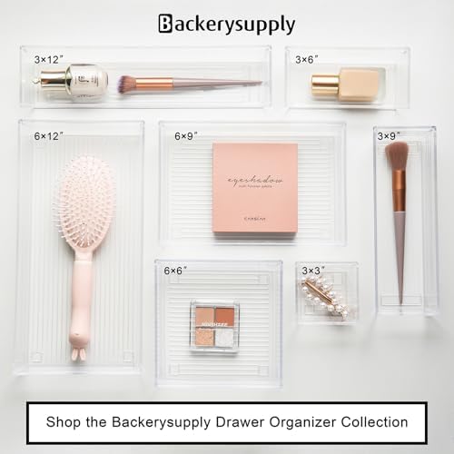 Clear Plastic Drawer Organizer Tray for Vanity Cabinet