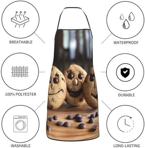Chocolate Chip- Aprons For Women & Men,Chef Apron,Adjustable Bib