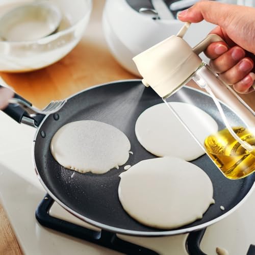 Ciieeo Olive Oil Dispenser and Sprayer, 2-in-1 Glass Bottle