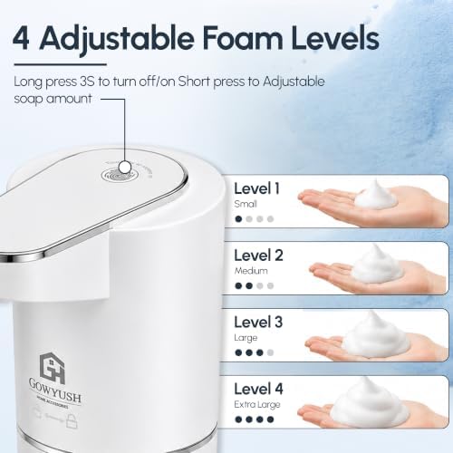 Automatic Foaming Soap Dispenser Touchless - 2 Pack Rechargeable