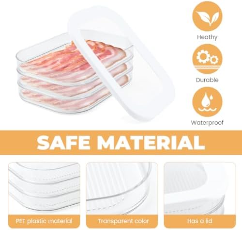 Deli Meat Container for Fridge, 3 Tier Stackable Clear Deli Meats