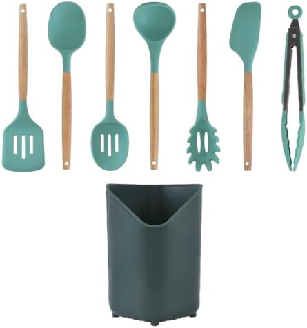Glad Silicone Kitchen Utensils Set, 8pcs - Nonstick Cooking Tools with