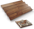 Tinamo Acacia Wooden Spice Rack Organizer for Cabinet, 8 Pcs, Walnut