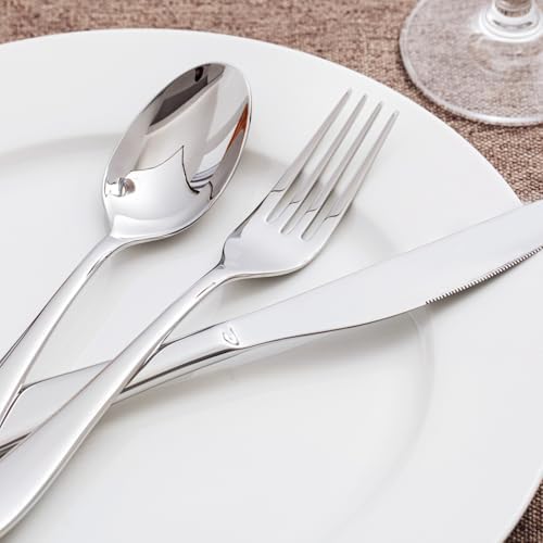 KINGSTONE 40-Piece Silverware Set for 8,18/10 Stainless Steel