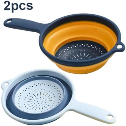 Collapsible Colander Foldable Fruit Vegetable Strainer with Handle